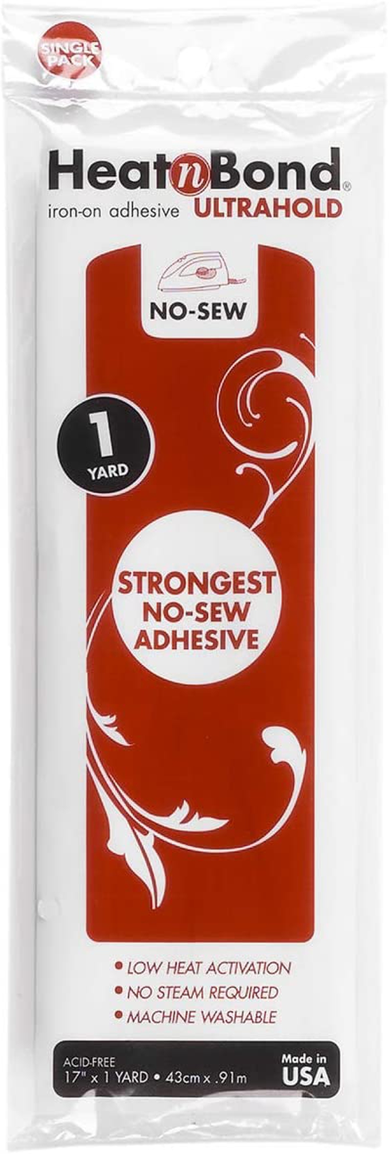 Fabric |  Heatnbond Ultrahold Iron-On Adhesive, 17 Inches X 1 Yard Arts, Crafts & Sewing Fabric