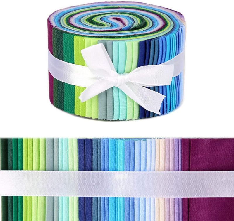 Fabric |  Jelly Rolls For Quilting, Pre-Cut Jelly Roll Fabric In Vivid Colors, Jelly Roll Fabric Strips For Quilting, Jelly Rolls For Quilting Clearance, Fabric Jelly Rolls With Different Patterns Arts, Crafts & Sewing Fabric