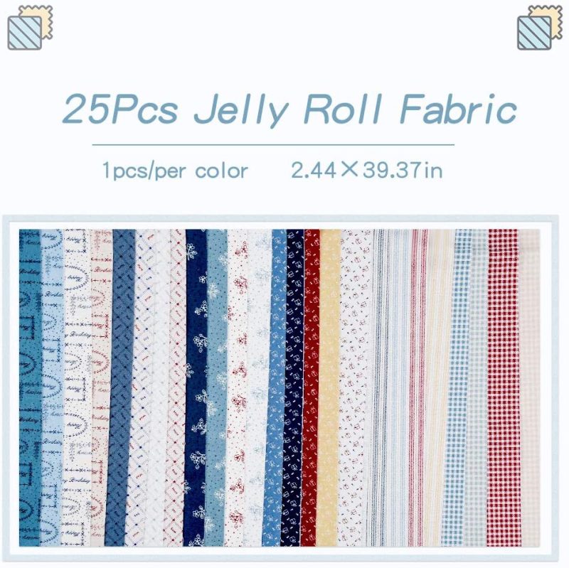 Fabric |  Jelly Rolls For Quilting, Pre-Cut Jelly Roll Fabric In Vivid Colors, Jelly Roll Fabric Strips For Quilting, Jelly Rolls For Quilting Clearance, Fabric Jelly Rolls With Different Patterns Arts, Crafts & Sewing Fabric