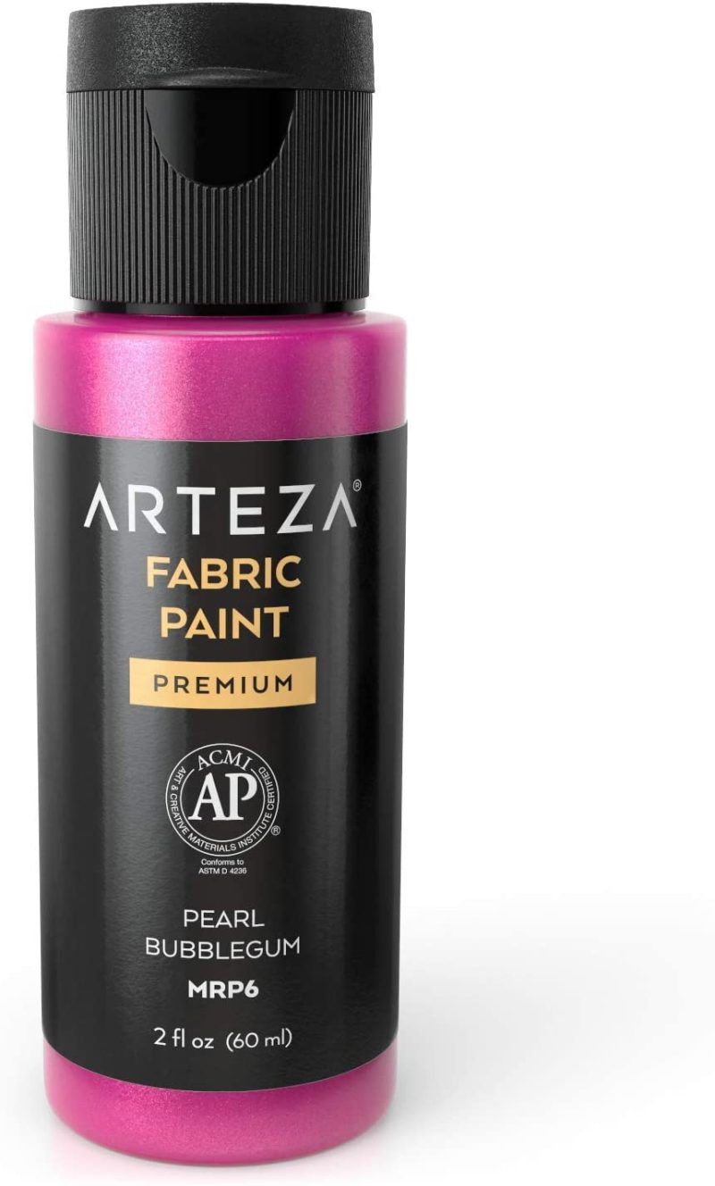 Fabric Painting & Dyeing |  Arteza Metallic Fabric Paint Permanent Colors, Washer & Dryer Safe, Textile Paint For Clothes, T-Shirts, Jeans, Bags, Shoes, Diy Projects & Canvas Arts, Crafts & Sewing ARTEZA