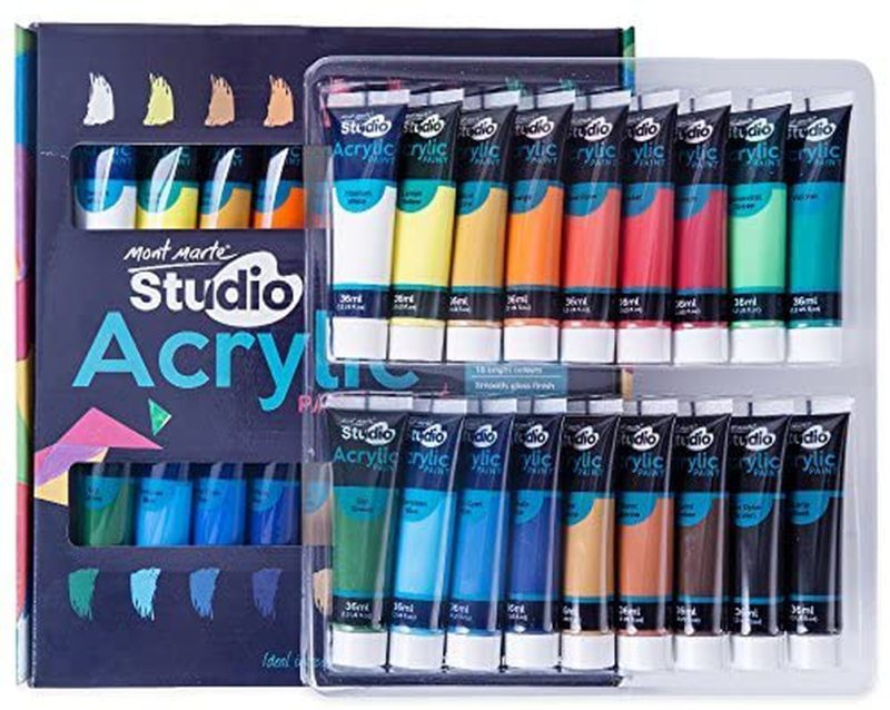 Fabric Painting & Dyeing |  Multi Pack Of 36Ml Mont Marte Acrylic Paint Sets Arts, Crafts & Sewing Fabric Painting & Dyeing