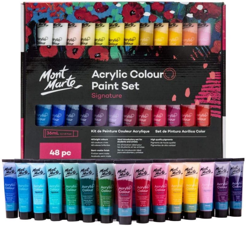 Fabric Painting & Dyeing |  Multi Pack Of 36Ml Mont Marte Acrylic Paint Sets Arts, Crafts & Sewing Fabric Painting & Dyeing