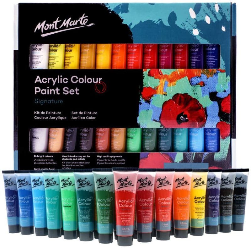 Fabric Painting & Dyeing |  Multi Pack Of 36Ml Mont Marte Acrylic Paint Sets Arts, Crafts & Sewing Fabric Painting & Dyeing