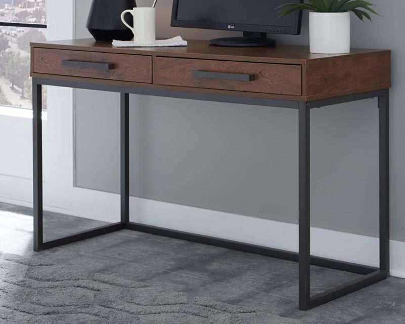 Furniture |  Signature Design By Ashley Horatio Urban Industrial 48" Home Office Desk With 2 Drawers, Brown Education & Crafts Education & Crafts