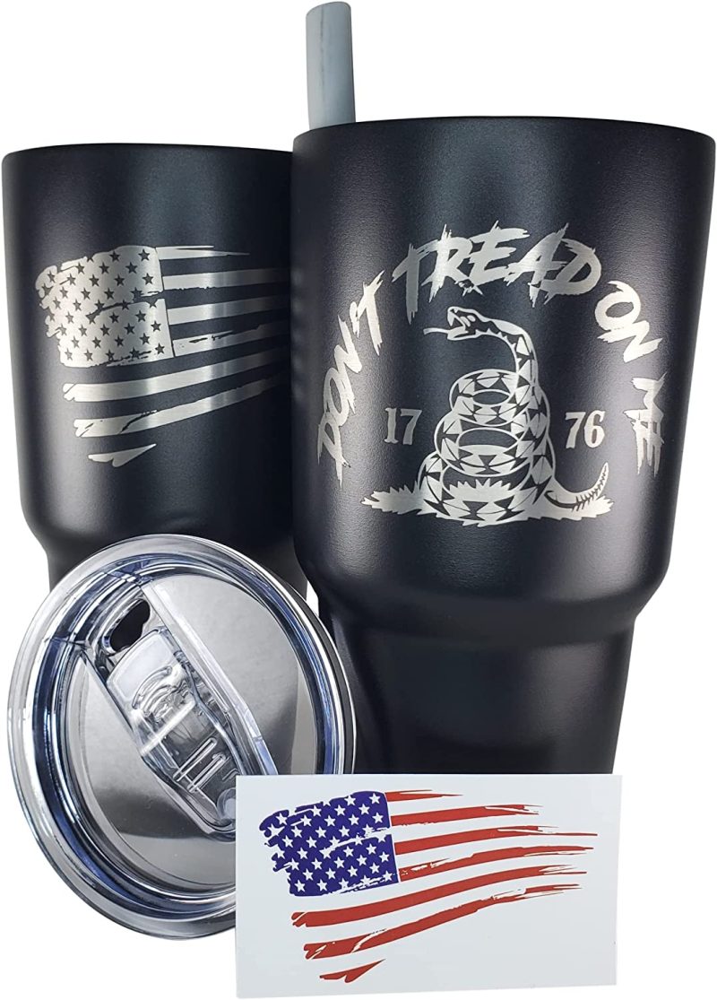 Glassware & Drinkware |  30Oz Army Veteran Tumbler – Double Insulated – With Silicone Straw And Usa Sticker (Army Veteran) Bar Tools & Drinkware 2A 2nd Amendment