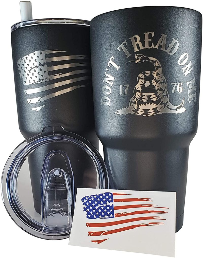 Glassware & Drinkware |  30Oz Army Veteran Tumbler – Double Insulated – With Silicone Straw And Usa Sticker (Army Veteran) Bar Tools & Drinkware 2A 2nd Amendment