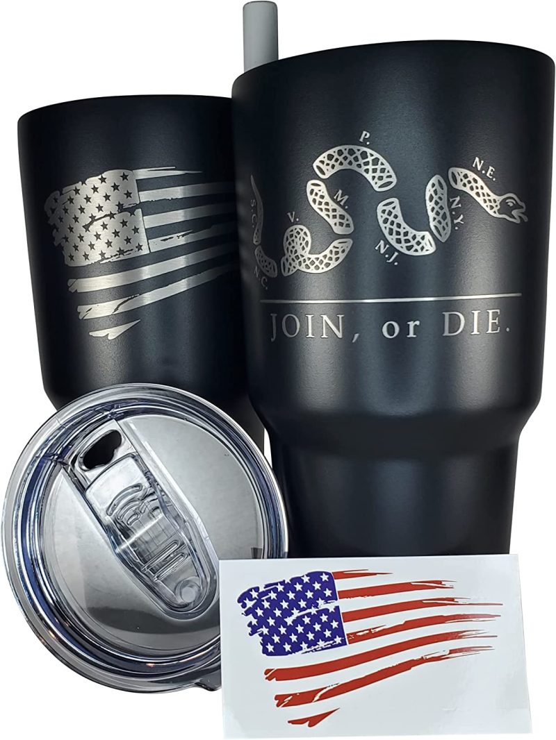 Glassware & Drinkware |  30Oz Army Veteran Tumbler – Double Insulated – With Silicone Straw And Usa Sticker (Army Veteran) Bar Tools & Drinkware 2A 2nd Amendment