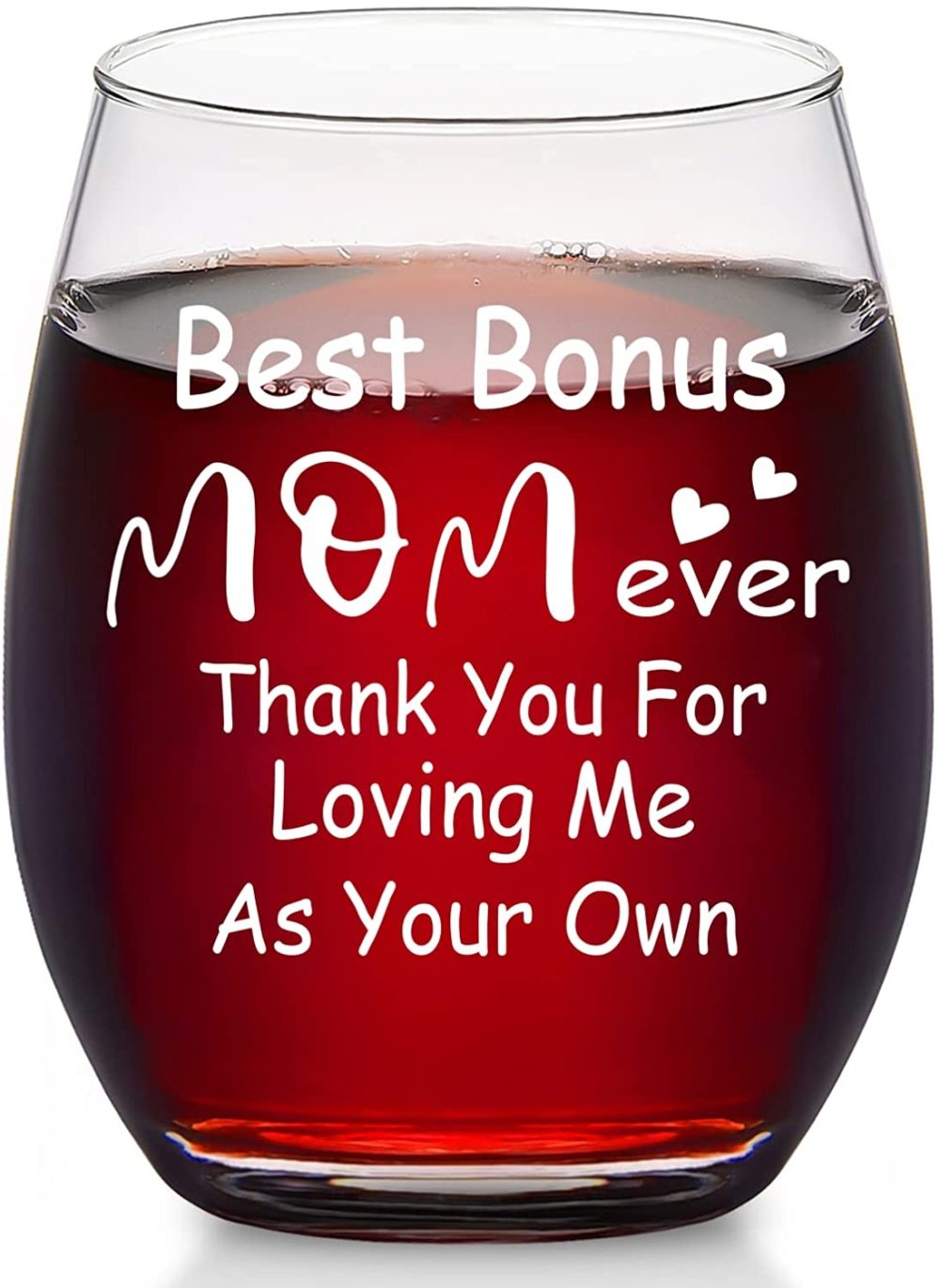 Glassware & Drinkware |  Modwnfy Mothers Day Gift For Stepmom, Best Bonus Mom Ever Wine Glass, Mother In Law Thanks Stemless Wine Glass, Great Gifts Idea For Step Mom, Godmother, God Mother, Aunt, Second Mom, Mother In Law Bar Tools & Drinkware Bar Tools & Drinkware