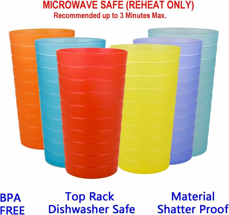 Glassware & Drinkware |  Set Of 12 | Break Resistant 22 Oz Plastic Cups Bar Tools & Drinkware AOYITE