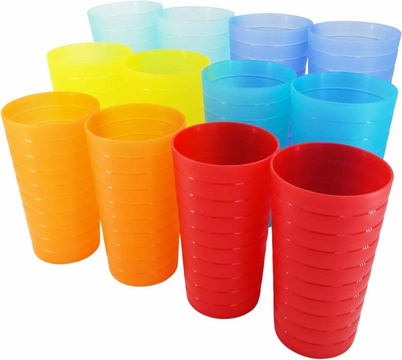 Glassware & Drinkware |  Set Of 12 | Break Resistant 22 Oz Plastic Cups Bar Tools & Drinkware AOYITE