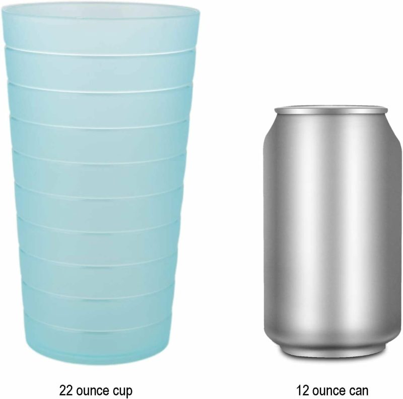 Glassware & Drinkware |  Set Of 12 | Break Resistant 22 Oz Plastic Cups Bar Tools & Drinkware AOYITE