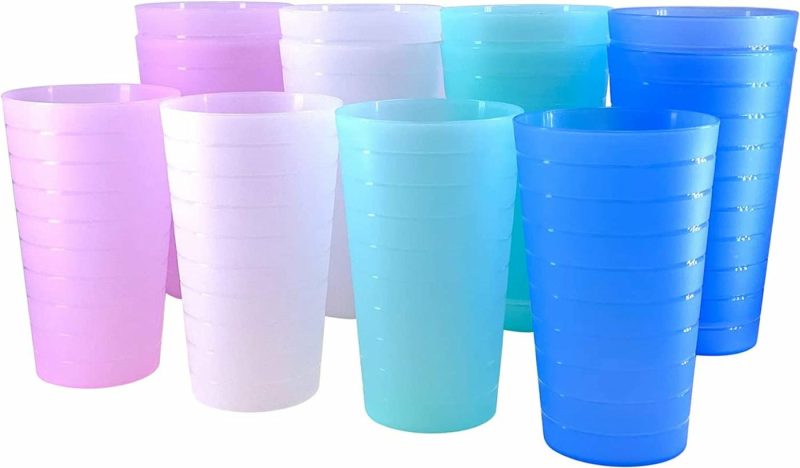 Glassware & Drinkware |  Set Of 12 | Break Resistant 22 Oz Plastic Cups Bar Tools & Drinkware AOYITE