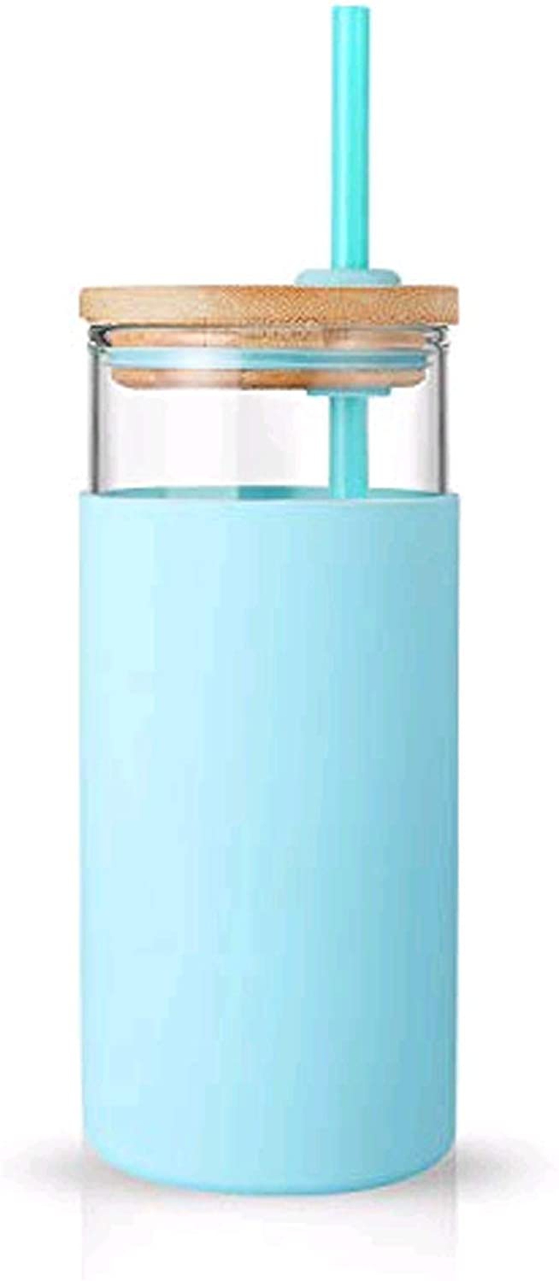 Glassware & Drinkware |  Tronco 20Oz Glass Tumbler Straw Silicone Protective Sleeve Bamboo Lid – Bpa Free (Cape Cod Blue) Bar Tools & Drinkware Bar Tools & Drinkware