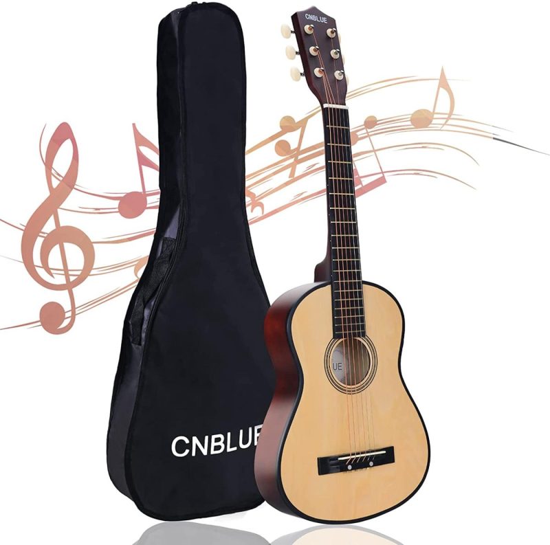 Guitars |  Cnblue Acoustic Guitar Beginner Dreadnought Acoustic Guitar 30 Inch Kids Guitar 1/2 Size Mini Guitar Folk Small Guitar Steel Strings With Gig Bag Guitars brown