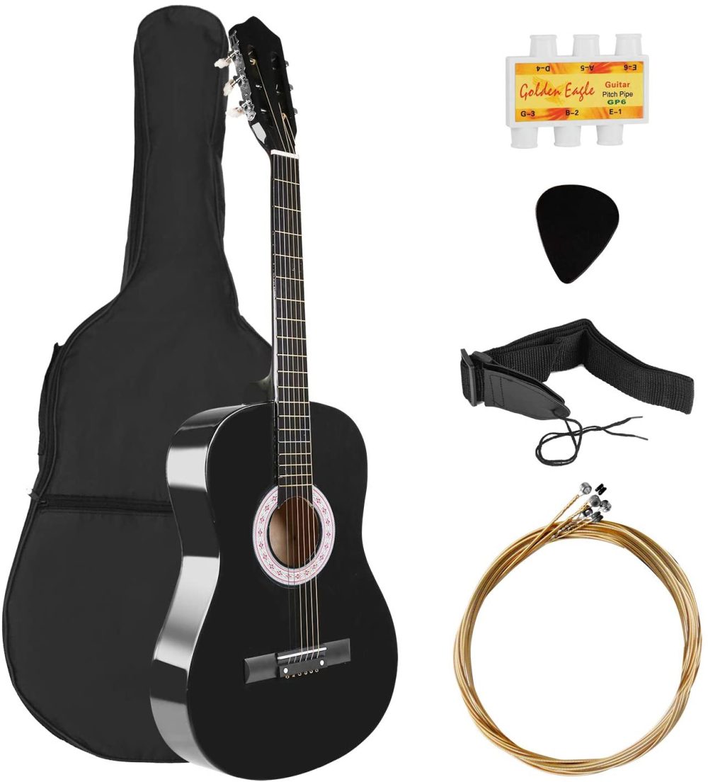 Guitars |  Imountek Kids’ Acoustic Guitar With Guitar Case, Strap, Tuner And String Set, 38" Kids Acoustic Guitar For Starter & Beginner, 6-String Folk Guitar, Extra Nylon Strings, Pitch Pipe, And Picks Guitars Guitars