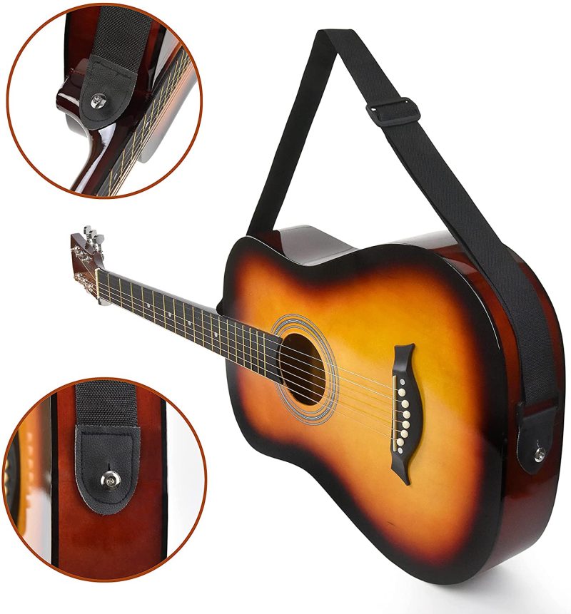 Guitars |  Master-Play Beginner Wood Acoustic Guitar 38" For Boys/Girls/Teens With Accessories Kit, Case, Strap, Pick, Digital Tuner, Extra Strings, Capo, Wash Cloth Guitars black