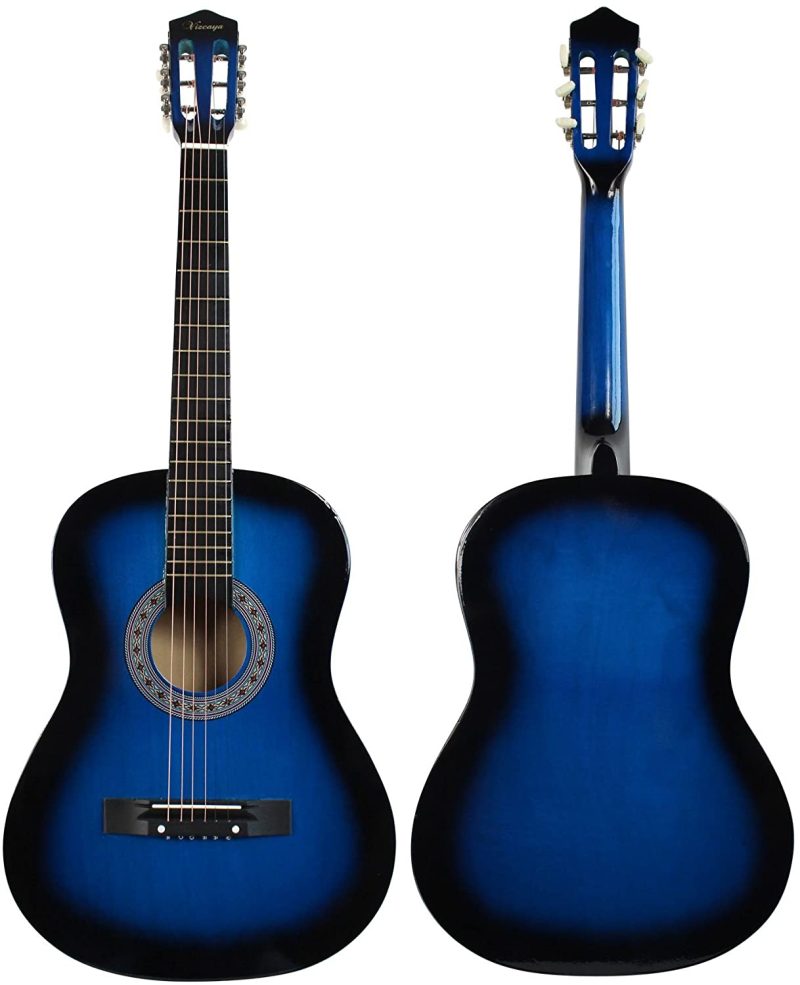 Guitars |  Ymc 38" Blue Beginner Acoustic Guitar Starter Package Student Guitar With Gig Bag,Strap, 3 Thickness 9 Picks,2 Pickguards,Pick Holder, Extra Strings, Electronic Tuner Guitars Blue