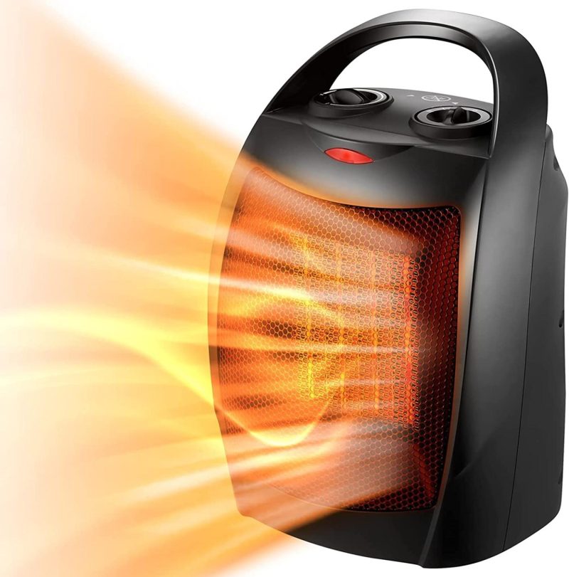 Heating, Cooling & Air Quality |  650W/1200W Safe Portable Electric Ptc Ceramic Space Heater Heating, Cooling & Air Quality black