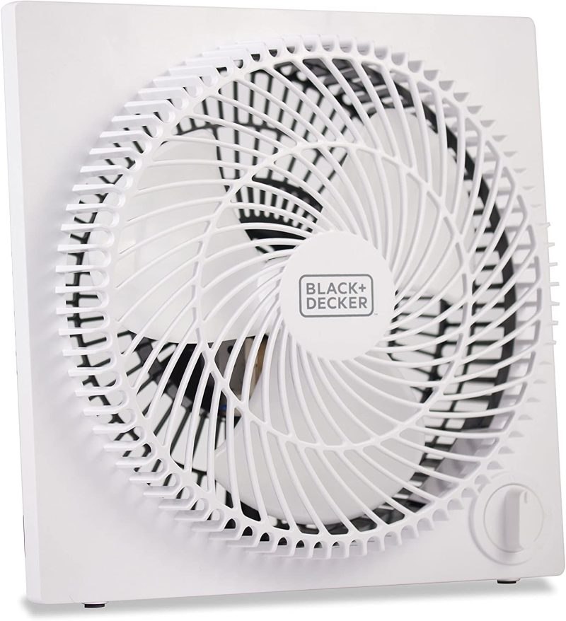 Heating, Cooling & Air Quality |  Black+Decker Mini Box Fan – Tabletop Quiet 9 Inch Desk Box Fans Frameless Bfb09W White Heating, Cooling & Air Quality BLACK+DECKER