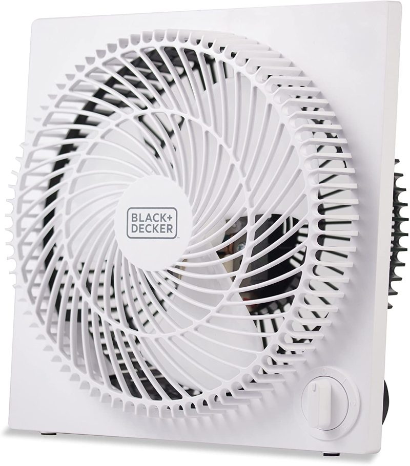 Heating, Cooling & Air Quality |  Black+Decker Mini Box Fan – Tabletop Quiet 9 Inch Desk Box Fans Frameless Bfb09W White Heating, Cooling & Air Quality BLACK+DECKER