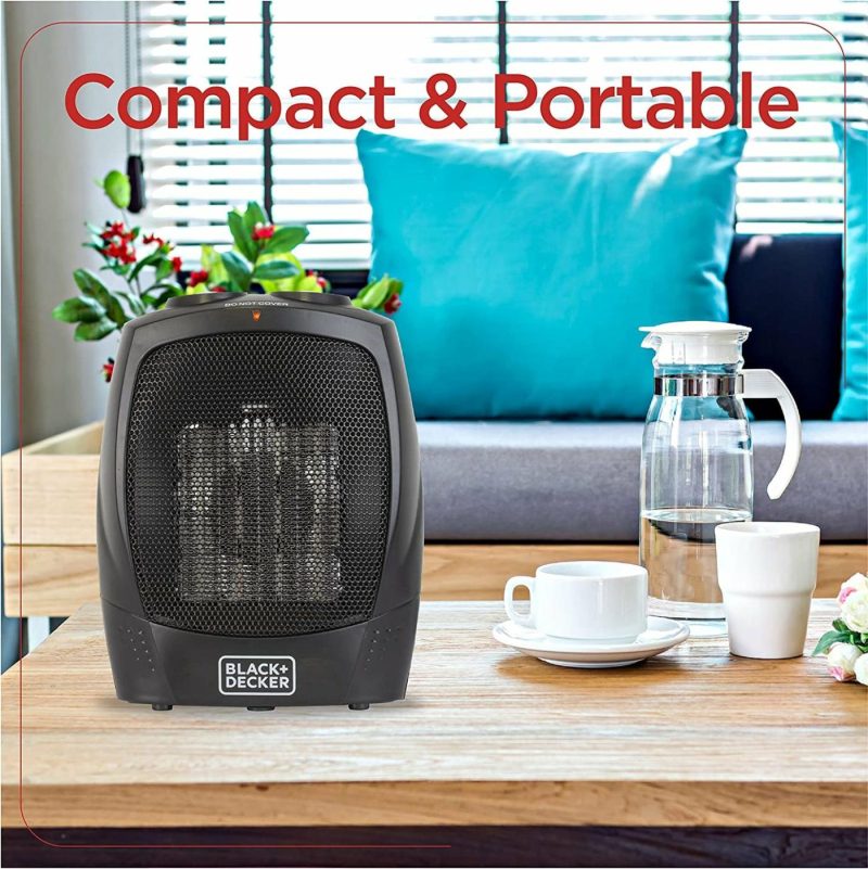 Heating, Cooling & Air Quality |  Black+Decker Portable Space Heater, 1500W Room Space Heater With Carry Handle For Easy Transport Heating, Cooling & Air Quality BLACK+DECKER