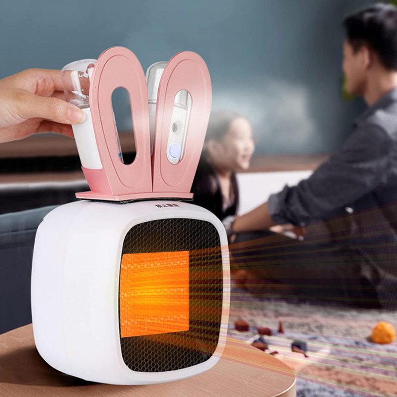 Heating, Cooling & Air Quality |  Pink Space Heater, Small Ceramic Heaters For Indoor Use, Small Spray Humidification Electric Heater, Portable 2 In 1 Humidification Hot Air Blower, Multi-Protection, For Office Desk Bedroom Indoor Use Education & Crafts ANMAIKER