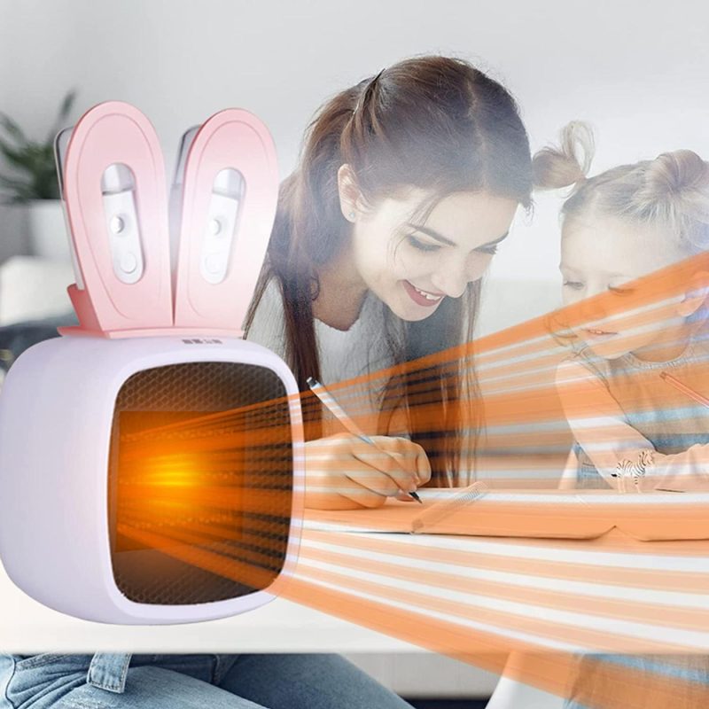 Heating, Cooling & Air Quality |  Pink Space Heater, Small Ceramic Heaters For Indoor Use, Small Spray Humidification Electric Heater, Portable 2 In 1 Humidification Hot Air Blower, Multi-Protection, For Office Desk Bedroom Indoor Use Education & Crafts ANMAIKER