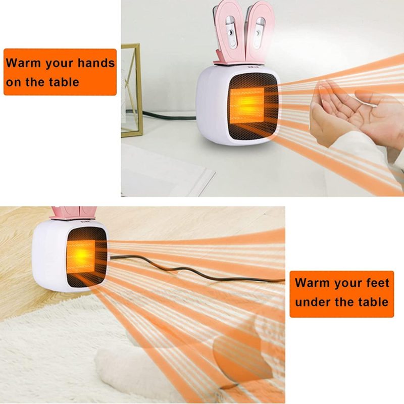 Heating, Cooling & Air Quality |  Pink Space Heater, Small Ceramic Heaters For Indoor Use, Small Spray Humidification Electric Heater, Portable 2 In 1 Humidification Hot Air Blower, Multi-Protection, For Office Desk Bedroom Indoor Use Education & Crafts ANMAIKER