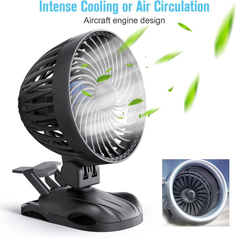 Heating, Cooling & Air Quality |  Portable Clip On Fan – 6 Inch Personal Usb Fan With Cvt Speeds, Adjustable Tilt, Quiet Operation Small Cooling Fan For Office Desk Dorm Bed Stroller -Supercar Clamp Education & Crafts BESKAR