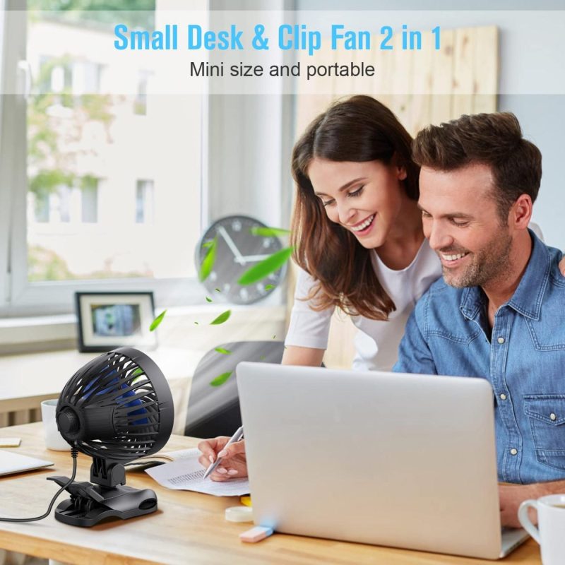 Heating, Cooling & Air Quality |  Portable Clip On Fan – 6 Inch Personal Usb Fan With Cvt Speeds, Adjustable Tilt, Quiet Operation Small Cooling Fan For Office Desk Dorm Bed Stroller -Supercar Clamp Education & Crafts BESKAR