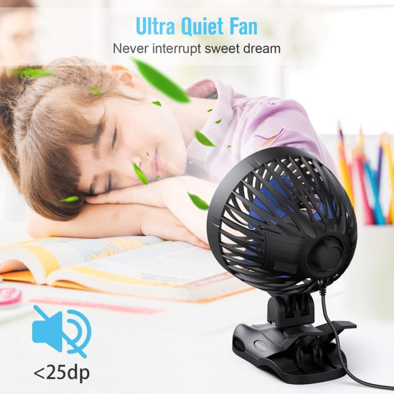 Heating, Cooling & Air Quality |  Portable Clip On Fan – 6 Inch Personal Usb Fan With Cvt Speeds, Adjustable Tilt, Quiet Operation Small Cooling Fan For Office Desk Dorm Bed Stroller -Supercar Clamp Education & Crafts BESKAR