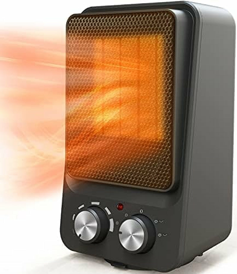 Heating, Cooling & Air Quality |  Small Space Heater Electric Ceramic Heater, Energy Efficient Mini Indoor Portable Heater With Tip-Over And Overheat Protection, Desk Quiet Space Heater For Bedroom, Office, Livingroom Use (Black) Education & Crafts Black & White