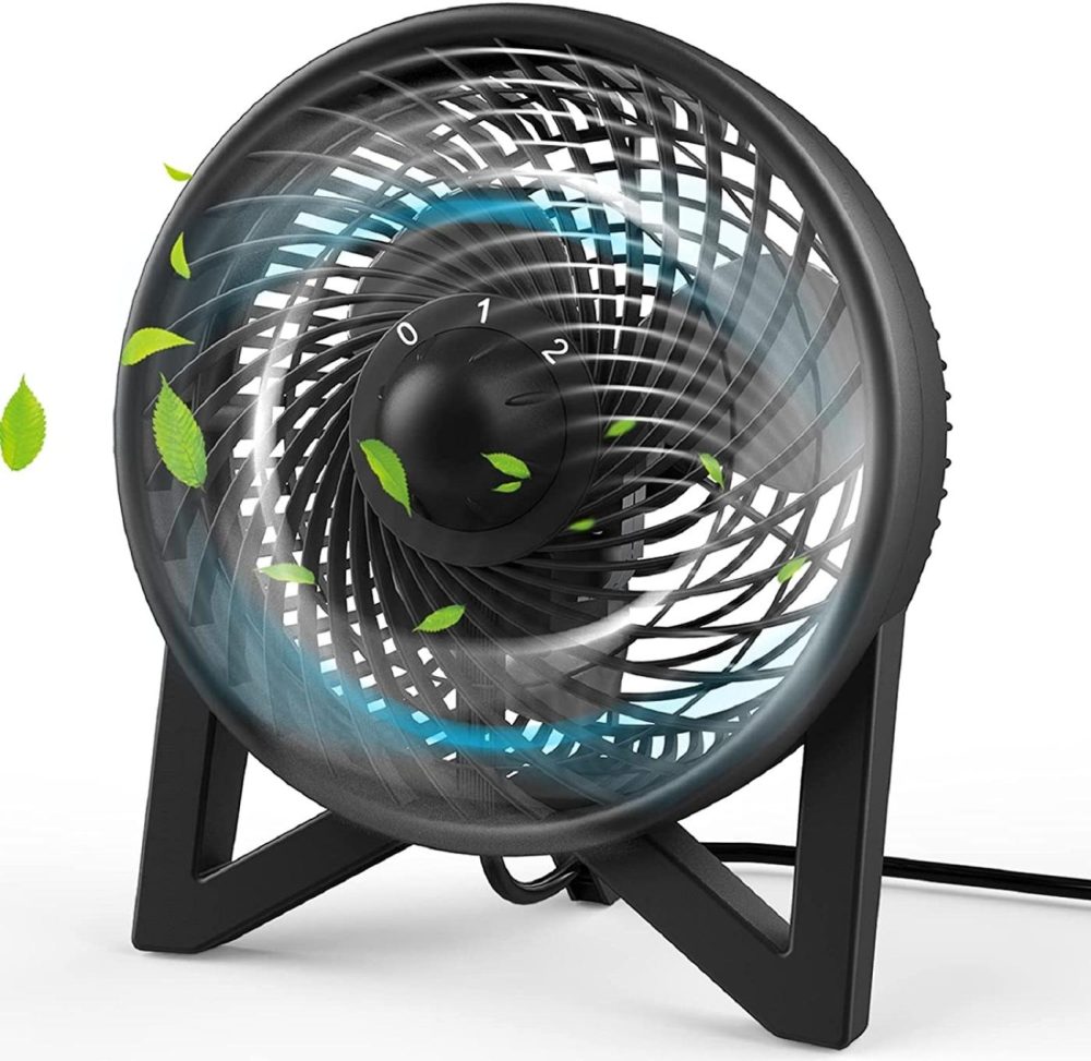 Heating, Cooling & Air Quality |  Table Fan, Desk Fan With 2 Speeds, Personal Cooling Beside Fan For Bedroom Sleeping Room Tabletop Office Home Kitchen Camping, Small Powerful Motor Electric Fan, Black，8-Inch Education & Crafts DR.PREPARE