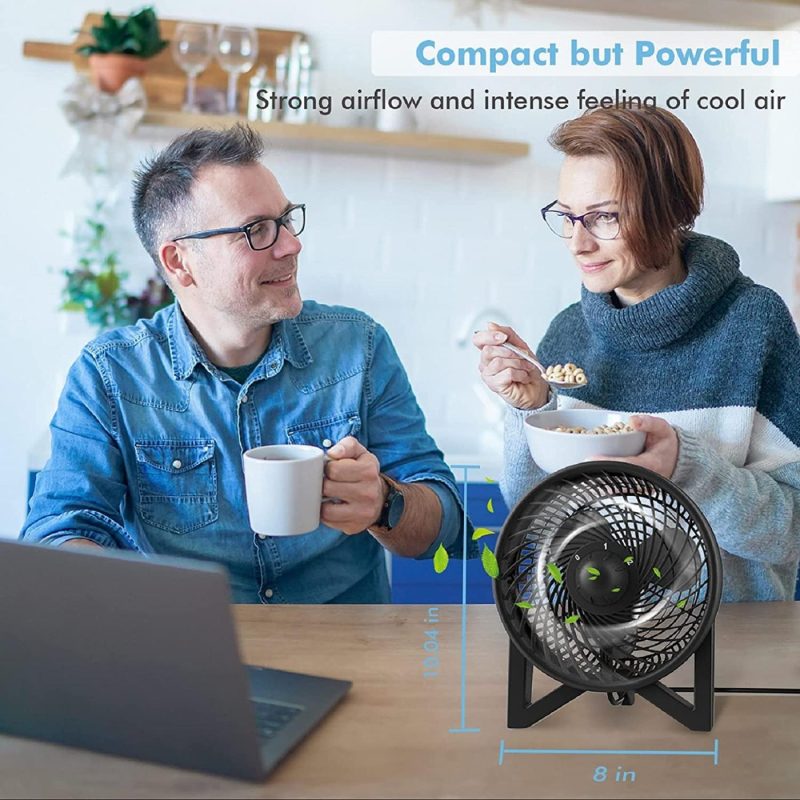 Heating, Cooling & Air Quality |  Table Fan, Desk Fan With 2 Speeds, Personal Cooling Beside Fan For Bedroom Sleeping Room Tabletop Office Home Kitchen Camping, Small Powerful Motor Electric Fan, Black，8-Inch Education & Crafts DR.PREPARE