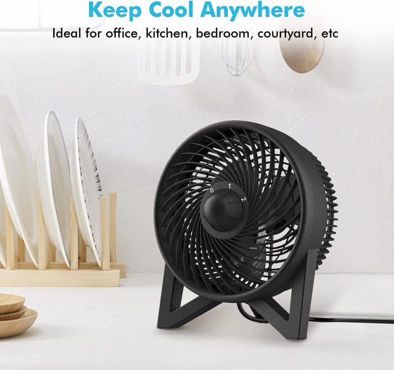 Heating, Cooling & Air Quality |  Table Fan, Desk Fan With 2 Speeds, Personal Cooling Beside Fan For Bedroom Sleeping Room Tabletop Office Home Kitchen Camping, Small Powerful Motor Electric Fan, Black，8-Inch Education & Crafts DR.PREPARE