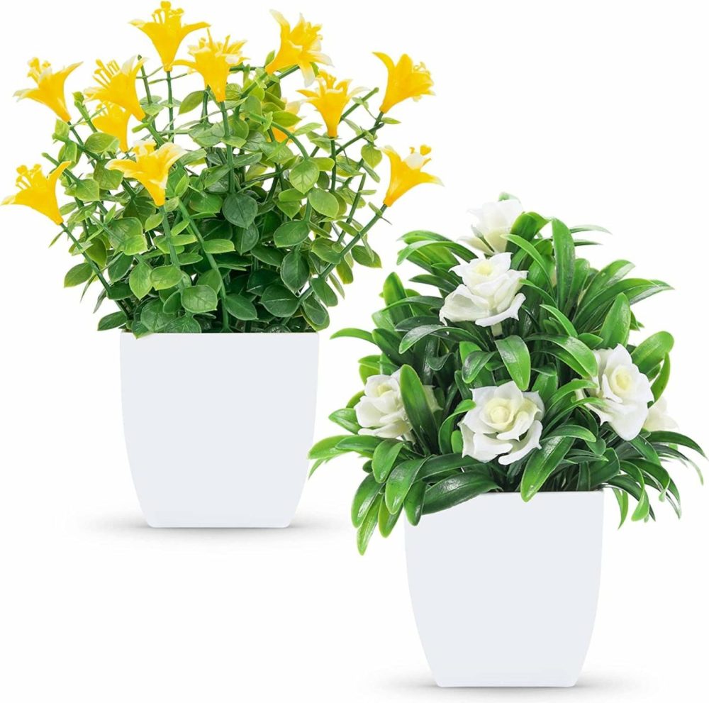 Home Décor |  2 Packs Fake Plants Home Décor Der Rose