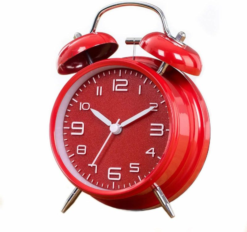 Home Décor |  4 Inches Twin Bell Alarm Clock Home Décor black