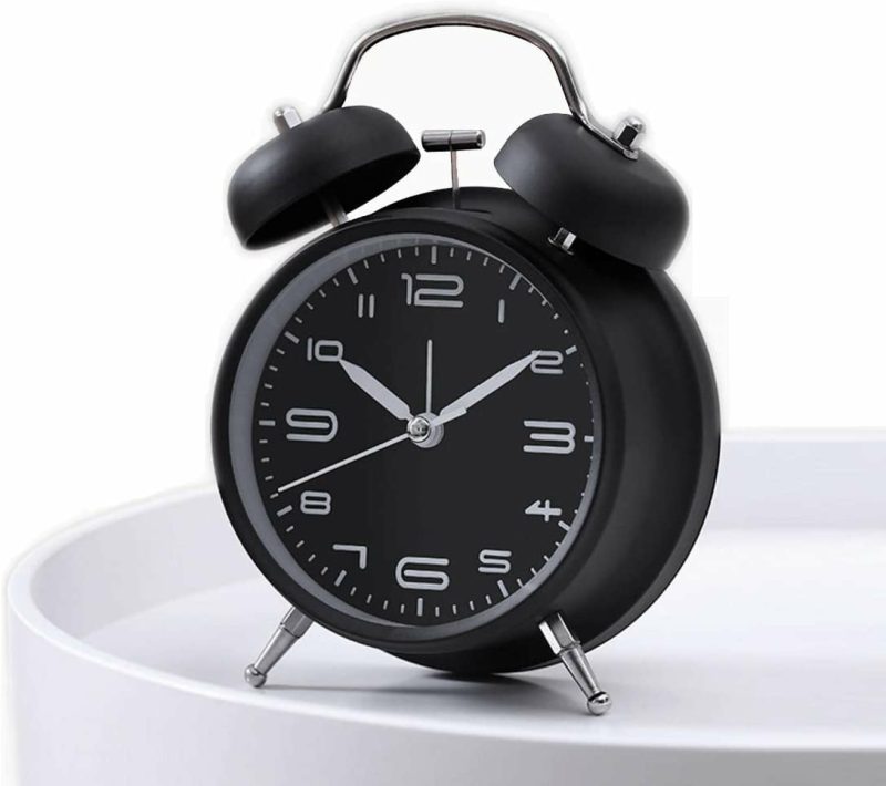 Home Décor |  4 Inches Twin Bell Alarm Clock Home Décor black