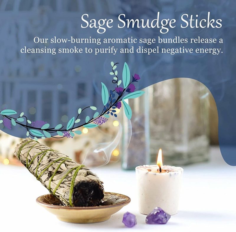 Home Décor |  Alternative Imagination White Sage Bundles For Smudging, 3 Pk Of 4" Bundles Home Décor Alternative Imagination