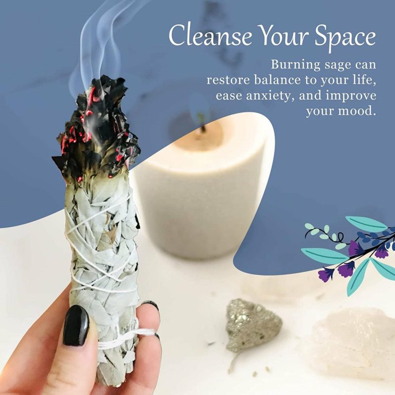 Home Décor |  Alternative Imagination White Sage Bundles For Smudging, 3 Pk Of 4" Bundles Home Décor Alternative Imagination