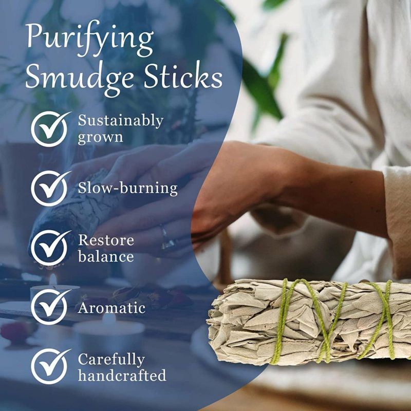 Home Décor |  Alternative Imagination White Sage Bundles For Smudging, 3 Pk Of 4" Bundles Home Décor Alternative Imagination