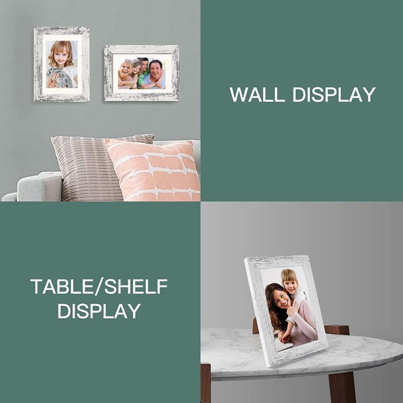 Home Décor |  Baijiali 4X6 Picture Frame Black Wood Pattern Set Of 4 With Tempered Glass,Display Pictures 3.5X5 With Mat Or 4X6 Without Mat, Horizontal And Vertical Formats For Wall And Table Mounting Home Décor BAIJIALI