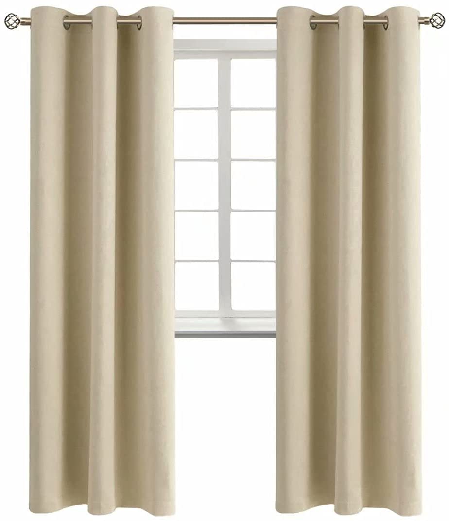 Home Décor |  Bgment Blackout Curtains – Grommet Thermal Insulated Room Darkening Bedroom And Living Room Curtain, Set Of 2 Panels (42 X 84 Inch, Beige) Home Décor Beige