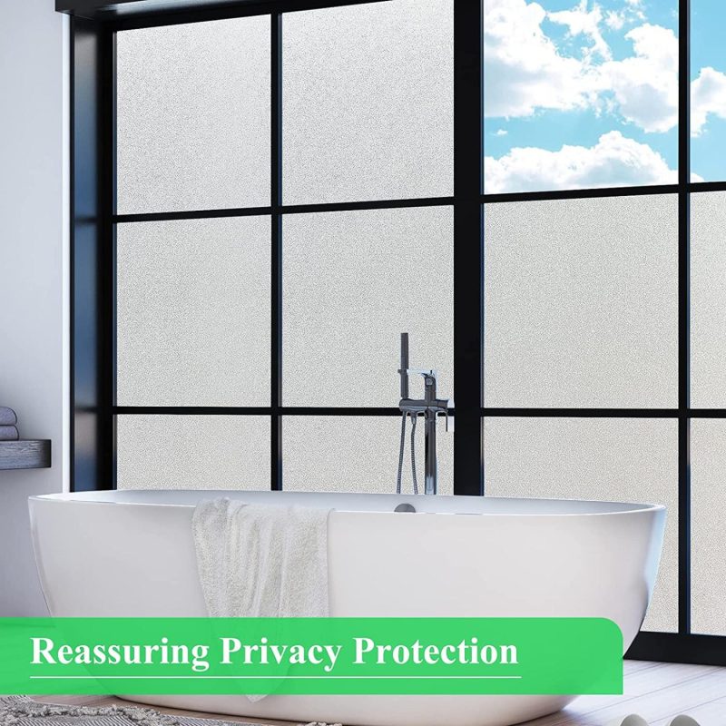 Home Décor |  Coavas Privacy Window Film Sun Uv Blocking Frosted Static Clings Non Adhesive Opaque Vinyl Decorative Glass Door Stickers Heat Control Coverings For Bathroom (23.6 X 78.7 Inch, Pure) Home Décor Coavas