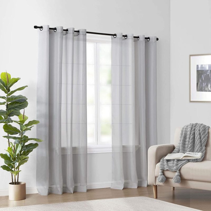 Home Décor |  Curtainfresh Odor Neutralizing Sheer Voile Grommet Window Curtain For Bedroom Or Living Room (1 Panel), 59 In X 84 In, White Home Décor Home Décor