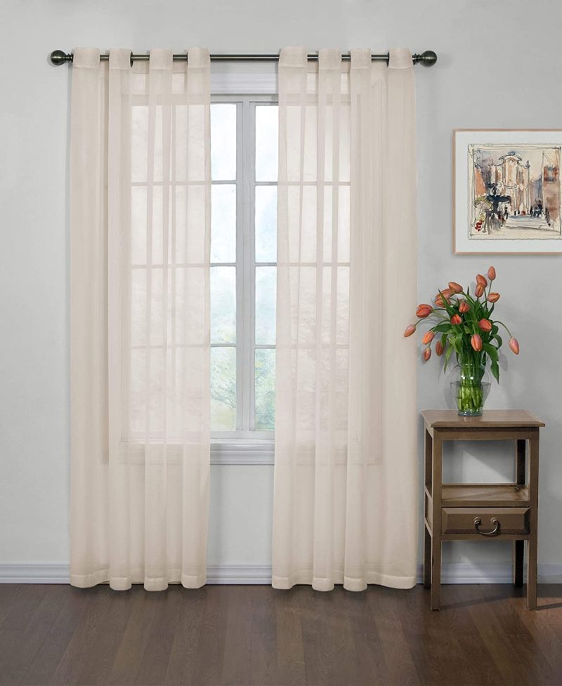 Home Décor |  Curtainfresh Odor Neutralizing Sheer Voile Grommet Window Curtain For Bedroom Or Living Room (1 Panel), 59 In X 84 In, White Home Décor Home Décor