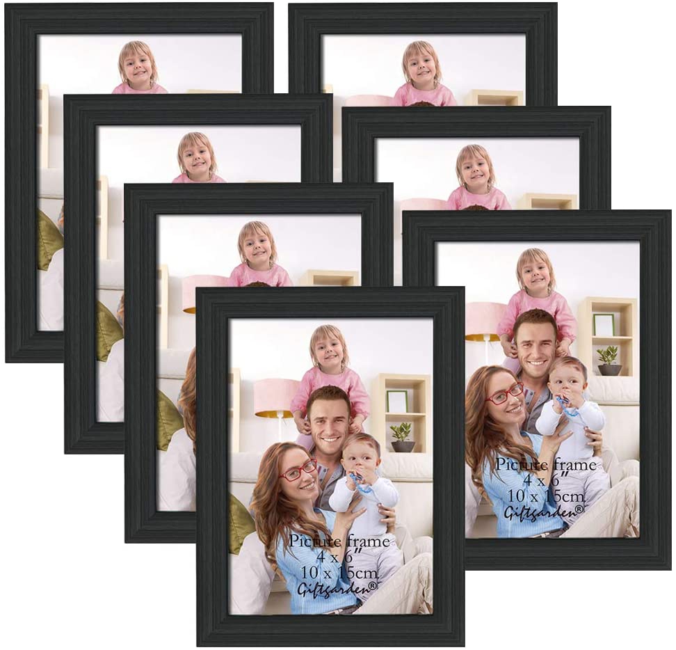 Home Décor |  Giftgarden 4X6 Picture Frames Set Of 7, Multi 4 By 6 Photo Frame For Wall Or Tabletop Display, Black Home Décor Giftgarden