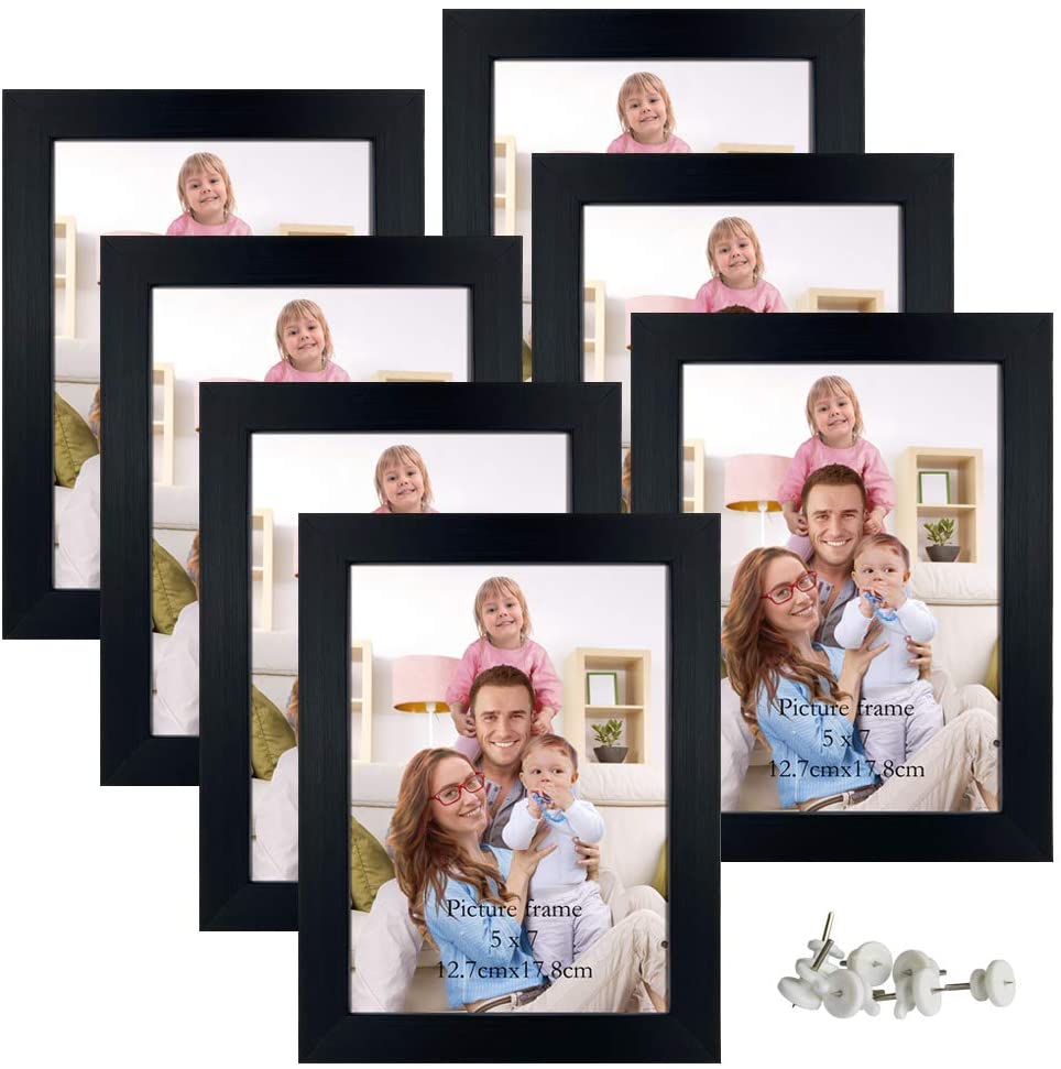 Home Décor |  Giftgarden 5X7 Picture Frame 7 Pack Real Glass Black Frames Set For Tabletop Display Or Gallery Wall Home Décor Giftgarden