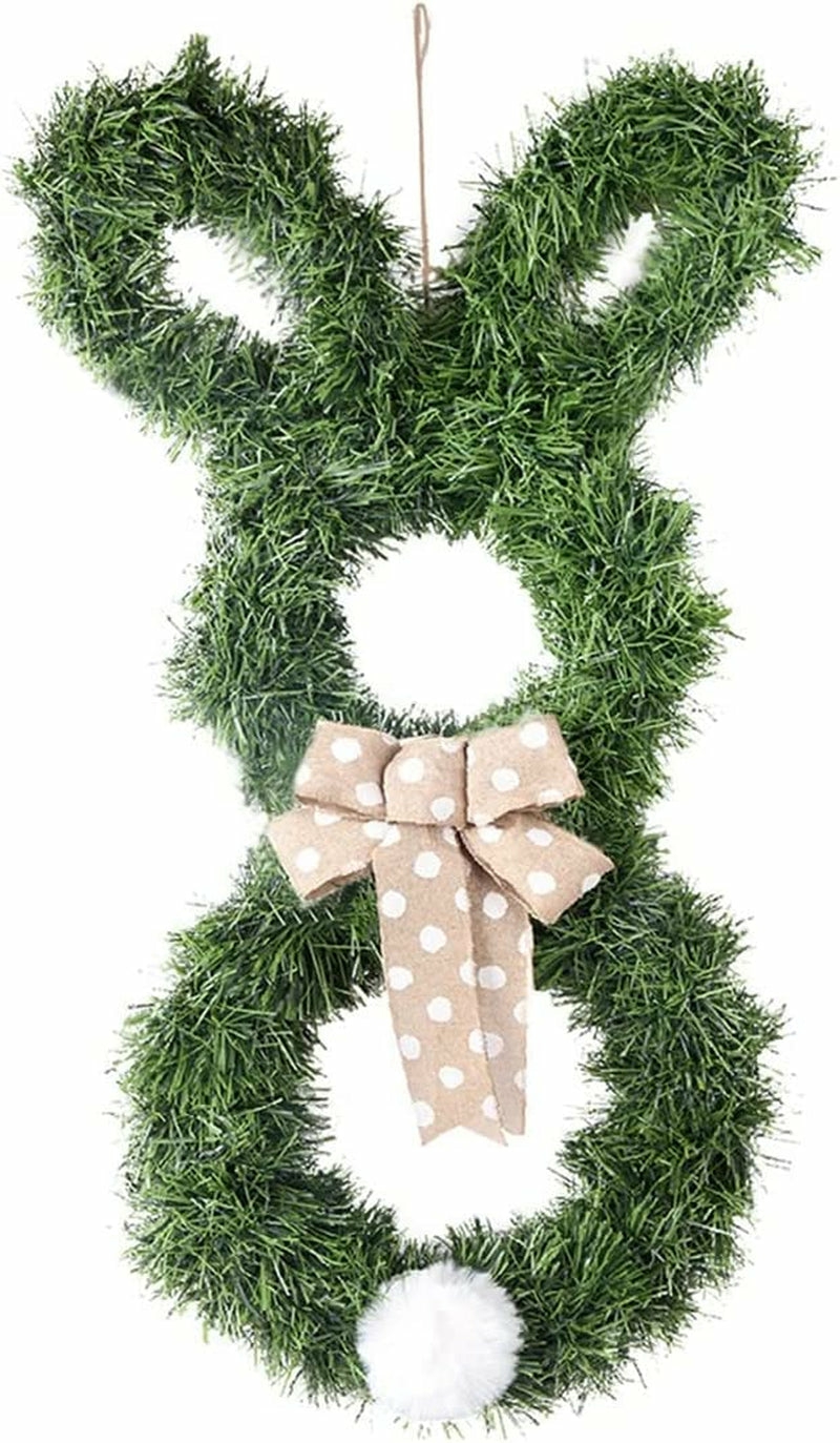 Home Décor |  Handcrafted Bunny Wreath Home Décor Green