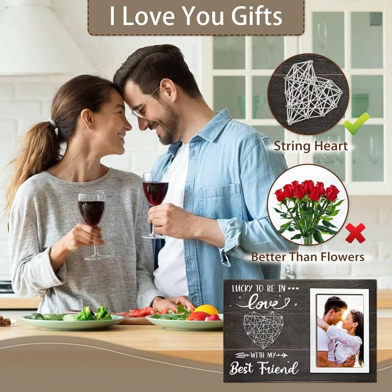 Home Décor |  Him Or Her On Valentines Day Lucky To Be In Love Picture Frame Home Décor boyfriend girlfriend